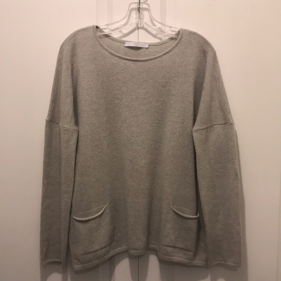 Bamford England 100% Cashmere Sweater, Light Gray - Picture 1 of 6